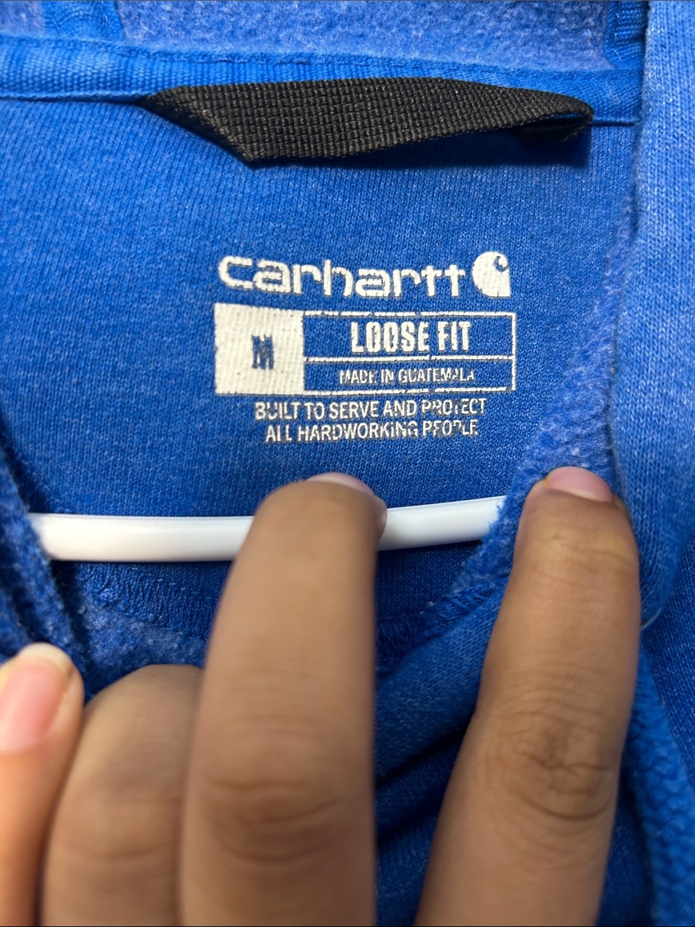 Carhartt Royal Blue Hooded Pullover Sweatshirt - Picture 2 of 4